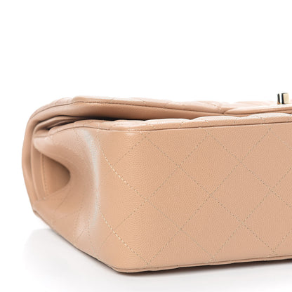 Chanel Caviar Quilted Jumbo Double Flap Beige 6 of 11