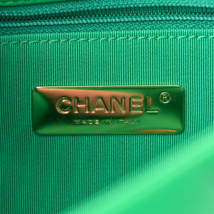 Chanel Lambskin Quilted Medium Chanel 19 Flap Green 6 of 10