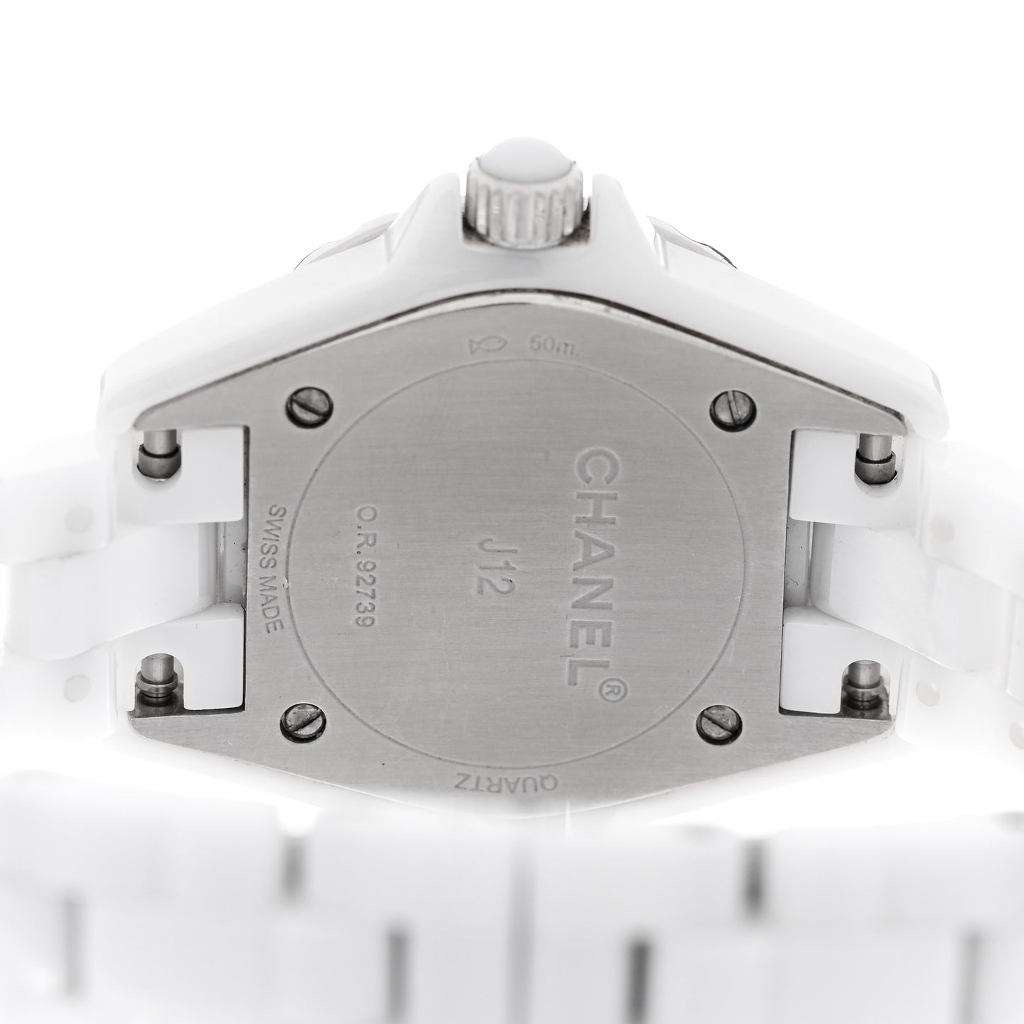 Stainless Steel Ceramic Diamond Mother of Pearl 29mm J12 Quartz Watch White