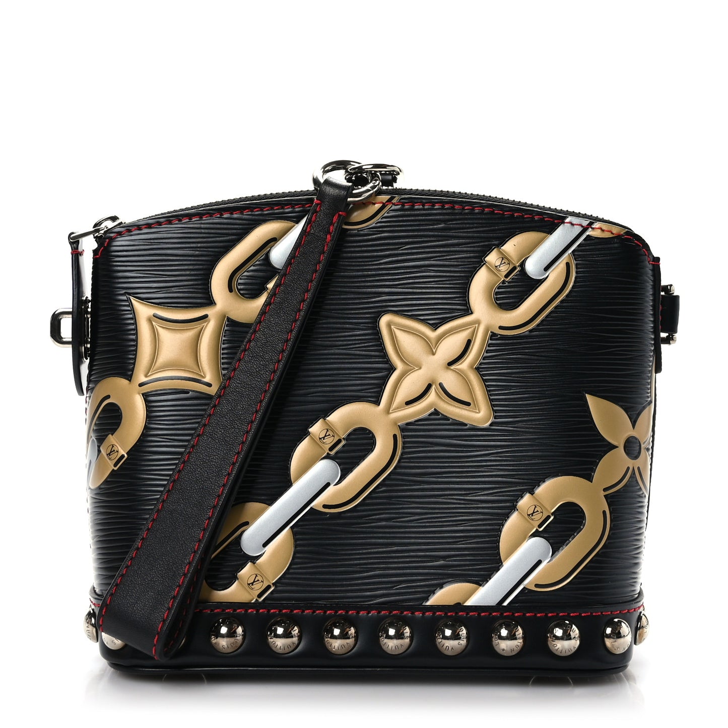 Epi Chain Flower Print Mini Lockit Black