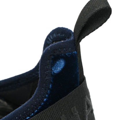Chanel Suede Calfskin Velvet Grosgrain CC Sneakers 41 Navy Blue Black 11 of 12