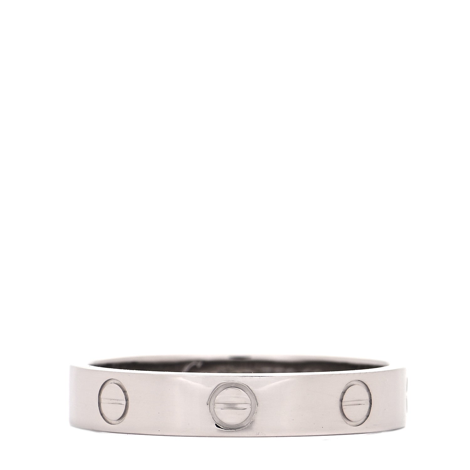 Cartier 18K White Gold 3.5mm LOVE Wedding Band Ring 60 9 1 of 5