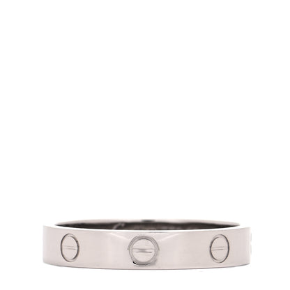 Cartier 18K White Gold 3.5mm LOVE Wedding Band Ring 60 9 1 of 5