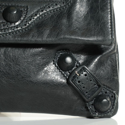 Balenciaga Agneau Giant Brogues Hardware Envelope Clutch Anthracite 20 of 20