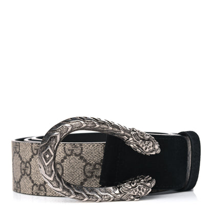 Gucci GG Supreme Monogram Suede Dionysus 40mm Belt 100 40 Beige Black 1 of 6