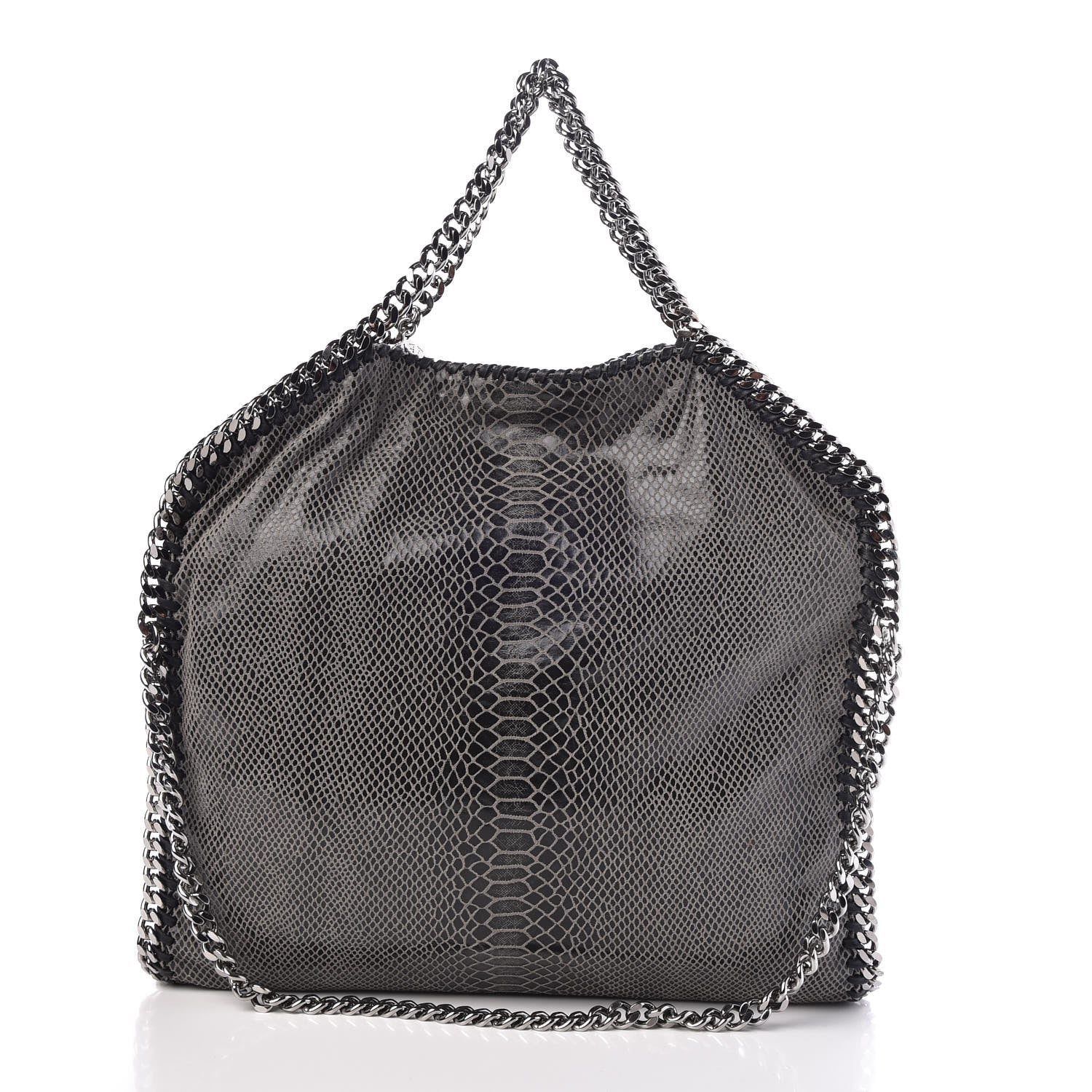 Stella McCartney Eco Python Fold Over Falabella Tote Grey 1 of 6
