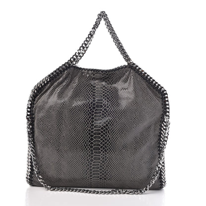 Stella McCartney Eco Python Fold Over Falabella Tote Grey 1 of 6