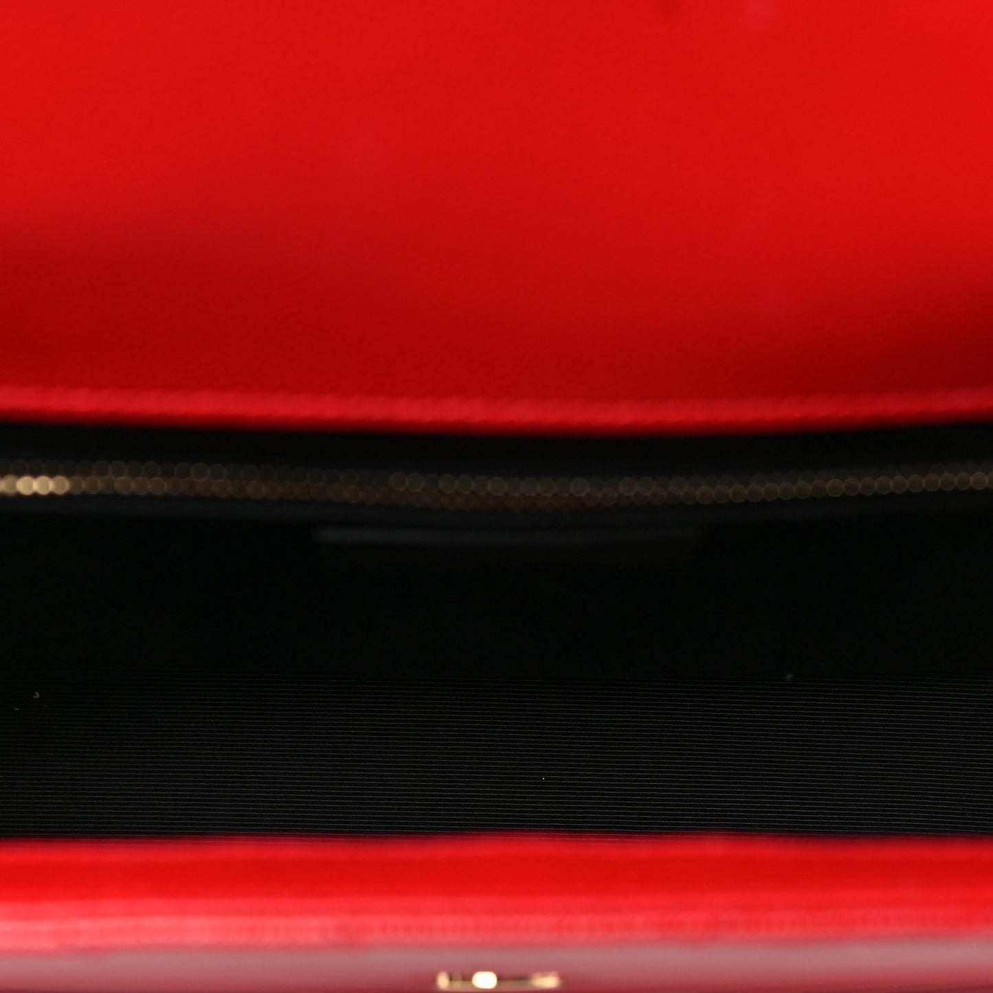 Grain De Poudre Matelasse Chevron Large Monogram Satchel Lipstick Red