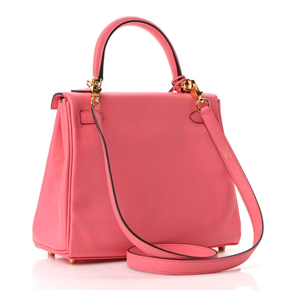 Hermes Swift Kelly Retourne 25 Rose Azalee 3 of 11