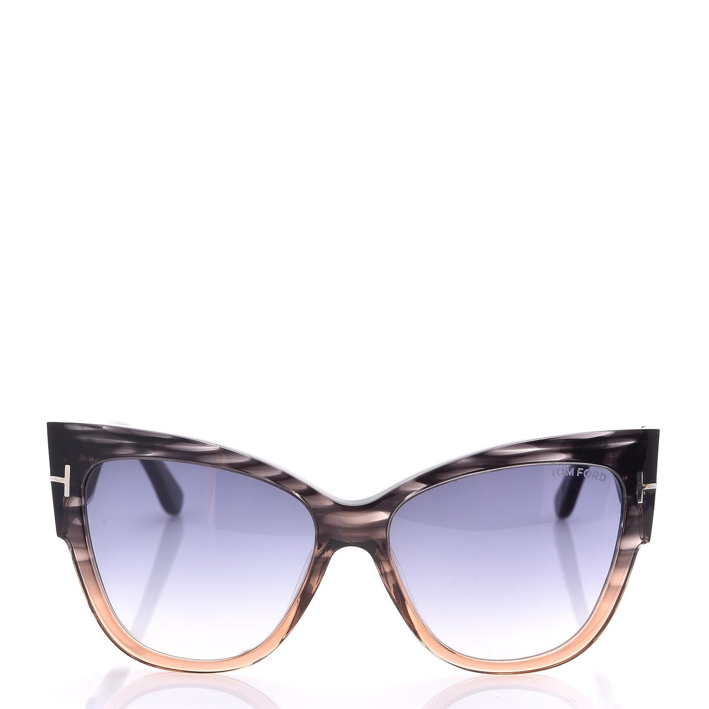 Acetate Anoushka Cat Eye Sunglasses TF371 Melange Grey Peach