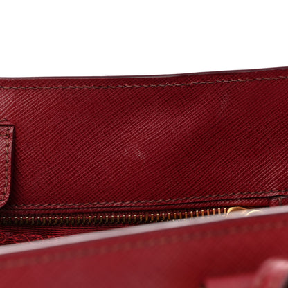 Prada Saffiano Lux Medium Tote Cerise 14 of 16