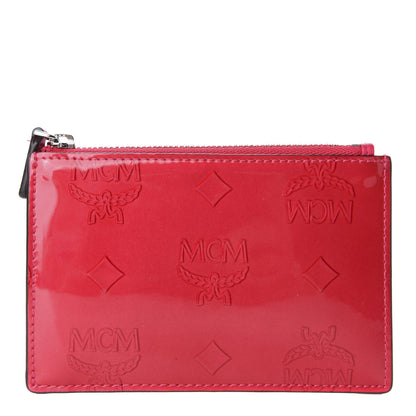 MCM Patent Monogram Key Pouch Red 3 of 10