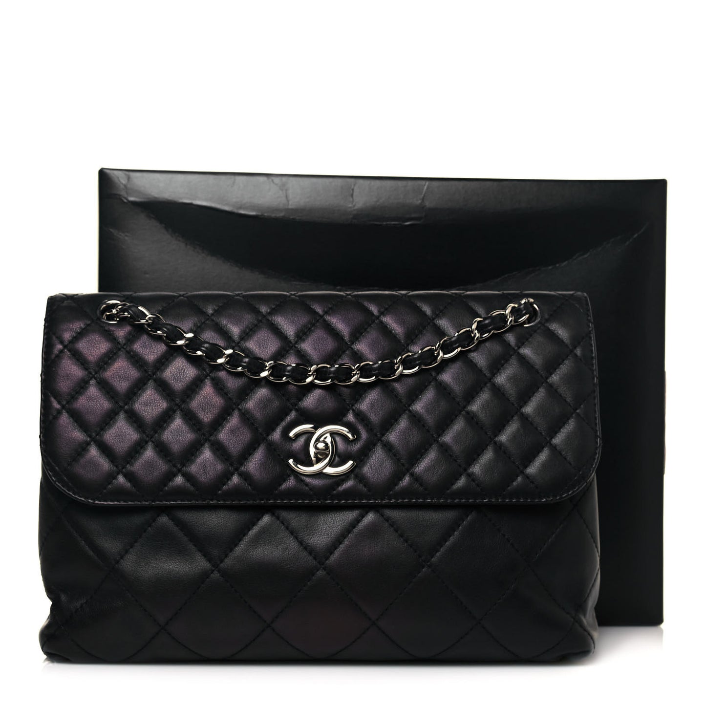 Calfskin Quilted In The Business Flap Bag Black
