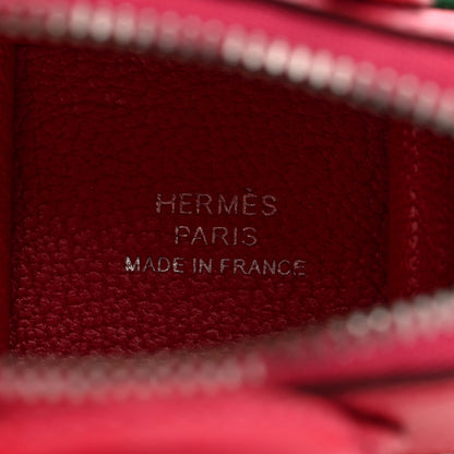 Hermes Chevre Chamkila Bolide On Wheels Bag Charm Rose Extreme Vert Vertigo 4 of 5