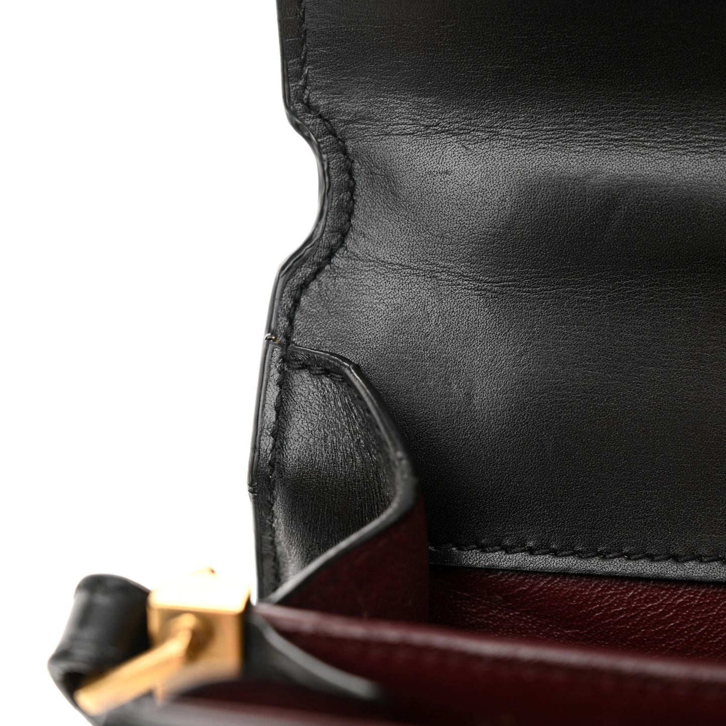 Smooth Calfskin Medium Classic Monogram Cassandra Top Handle Black Rouge Legion