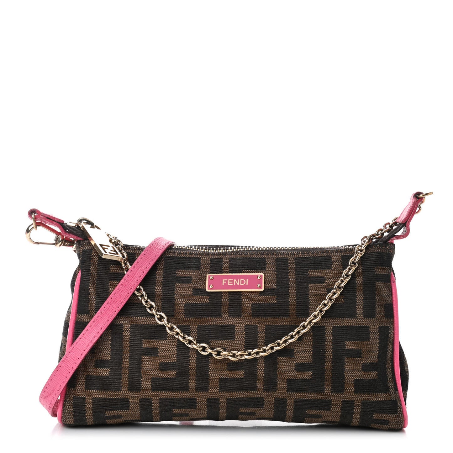 Zucca Vitello Elite Mini Pouch Crossbody Tobacco Fuxia