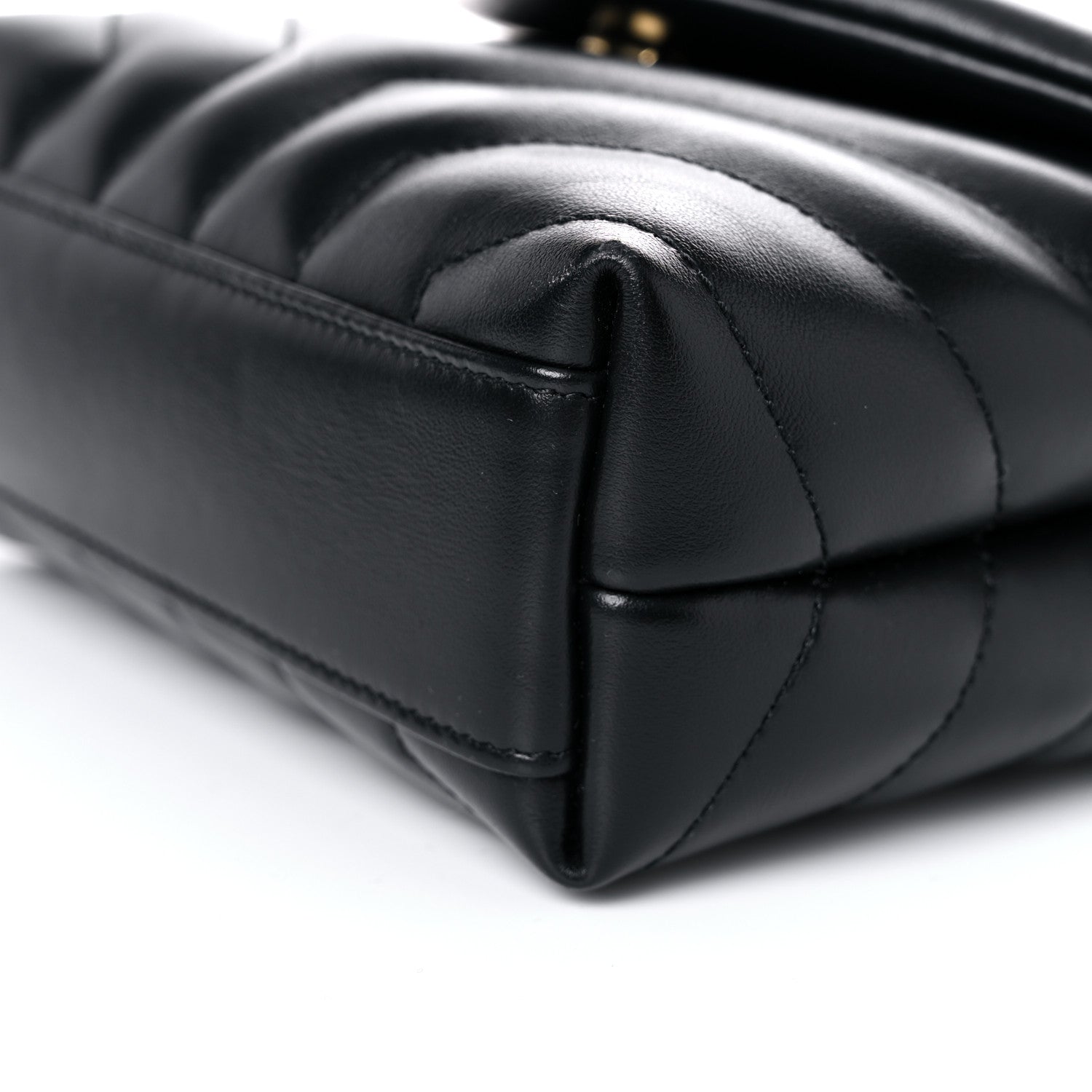 Saint Laurent Calfskin Y Quilted Monogram Toy Loulou Crossbody Bag Black 10 of 13