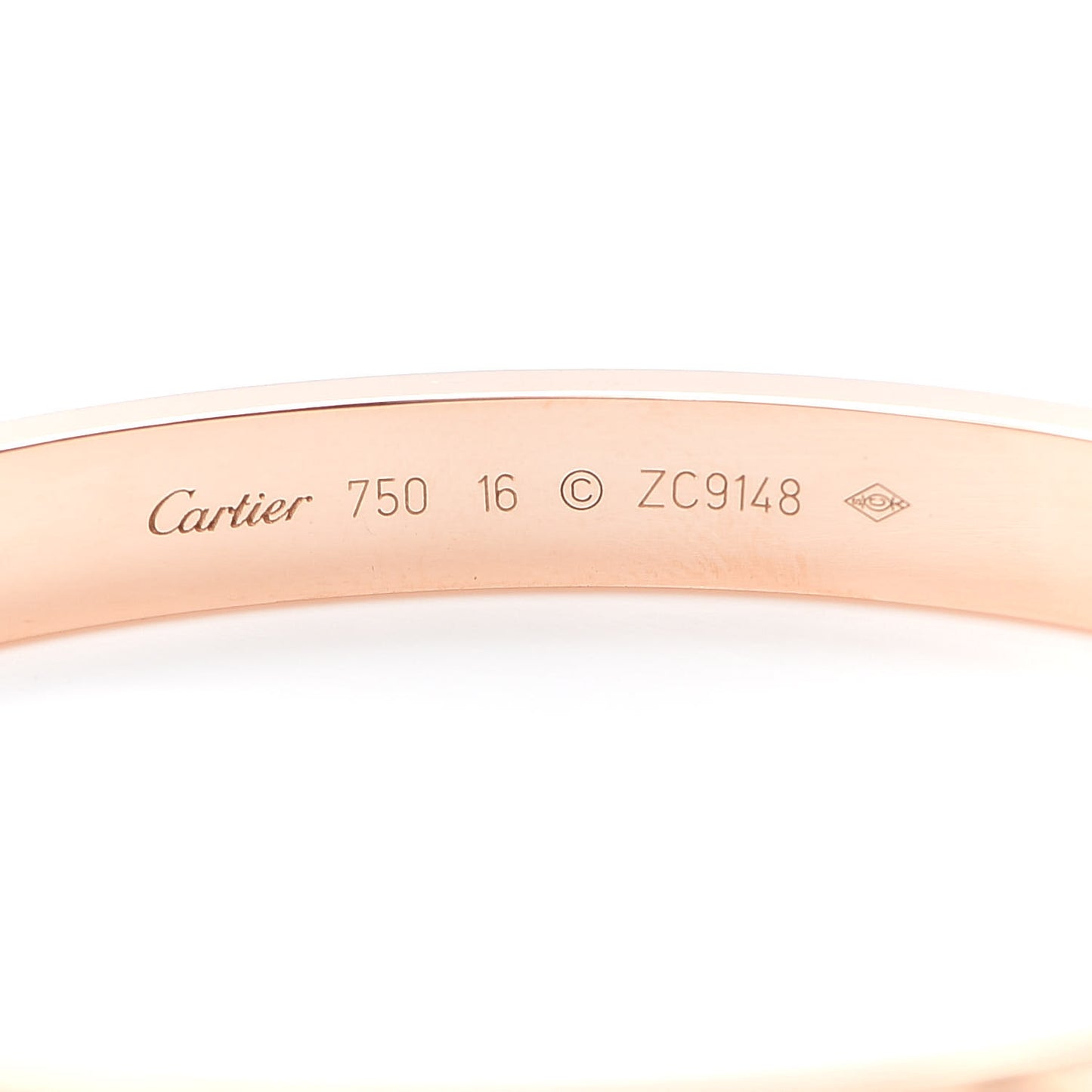 18K Pink Gold LOVE Bracelet 16