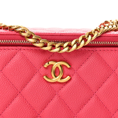 Chanel Caviar Quilted Sweetheart Vanity Case Pink 8 of 13