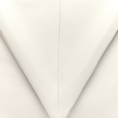 Bottega Veneta Lambskin BV Trine Clutch Bianco 7 of 9