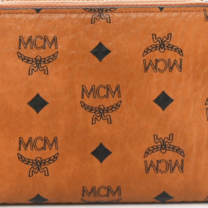 MCM Visetos Small Zip Around Wallet Cognac 7 of 9