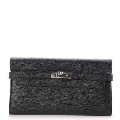 Hermes Epsom Kelly Longue Wallet Black 1 of 8