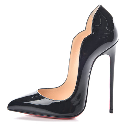 Christian Louboutin Patent Hot Chick 130 Pumps 35 Black 1 of 9