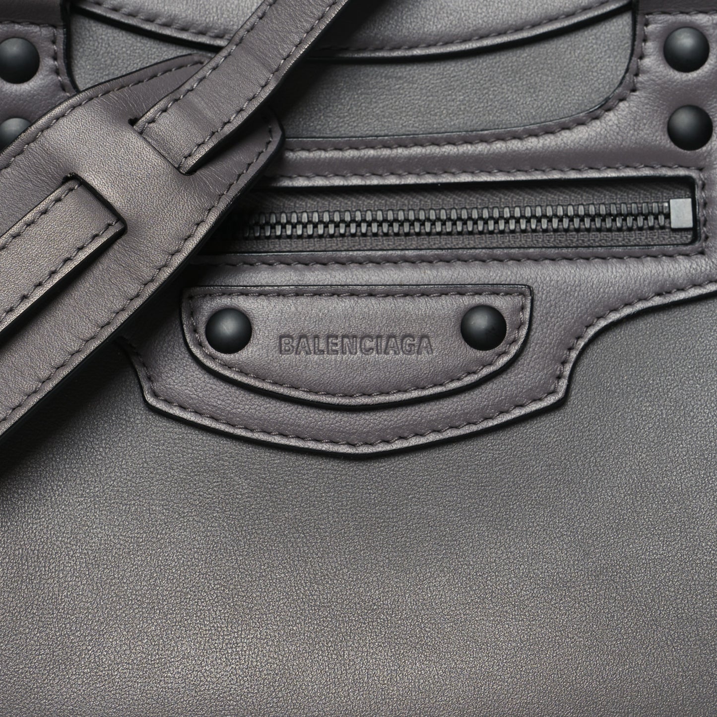Smooth Calfskin Neo Classic Black Hardware S City Dark Grey