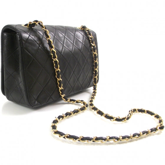 Lambskin Medium Flap Bag Black