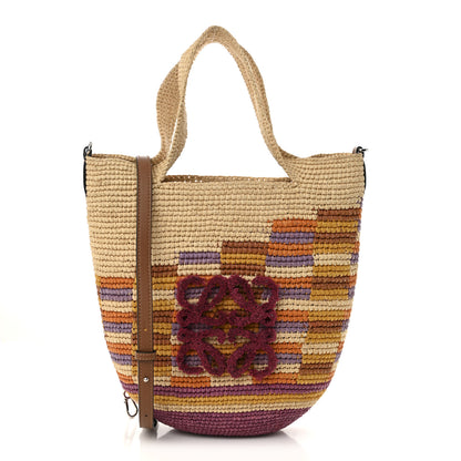 Loewe Raffia Paula's Ibiza Rainbow Slit Tote Bag Natural Multicolor 1 of 9