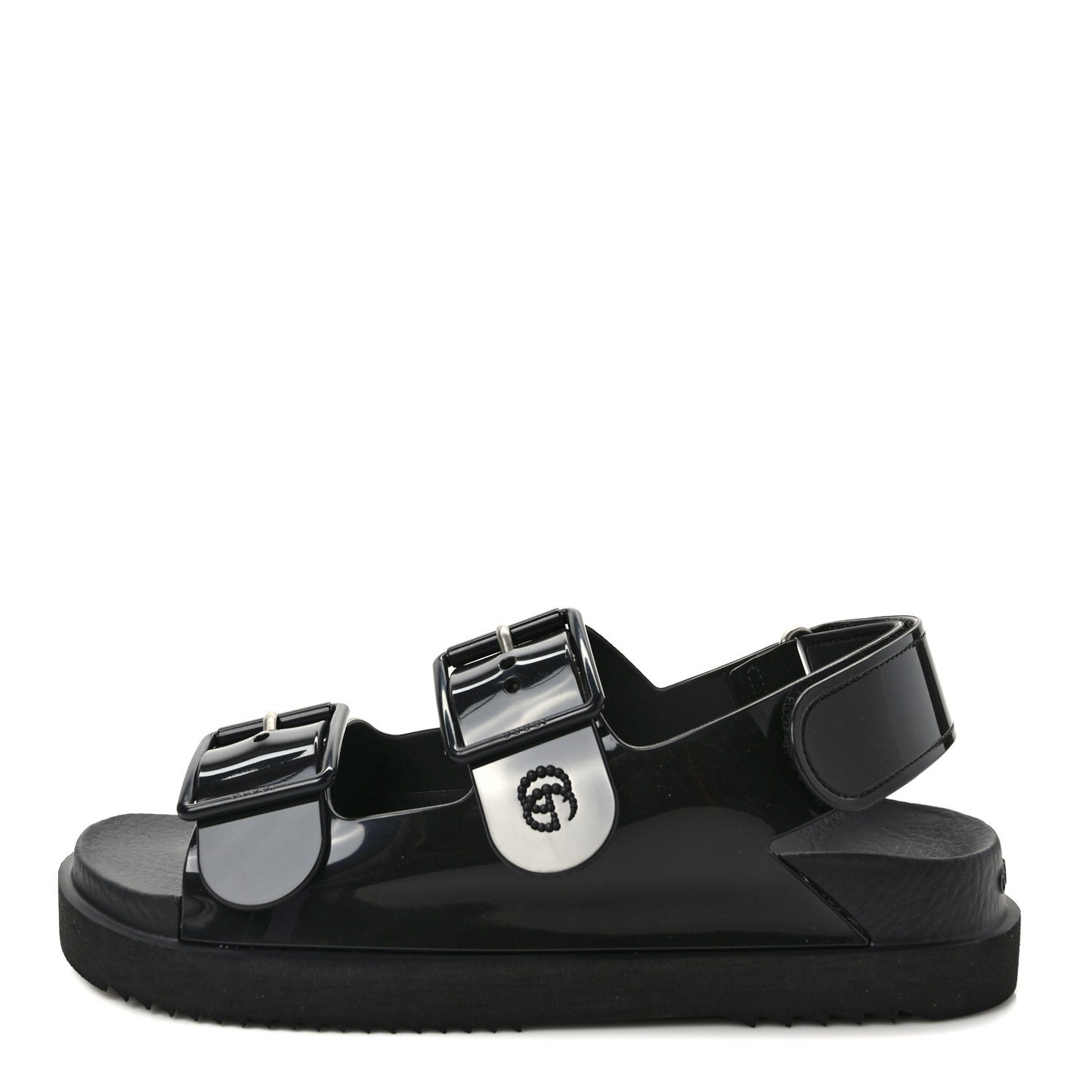 Rubber Mini Double G Womens Isla Dad Sandals 35 Black