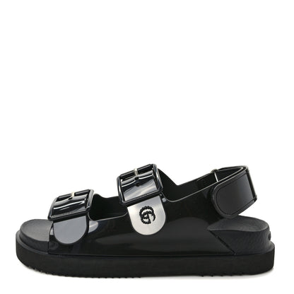 Gucci Rubber Mini Double G Womens Isla Dad Sandals 35 Black 1 of 8