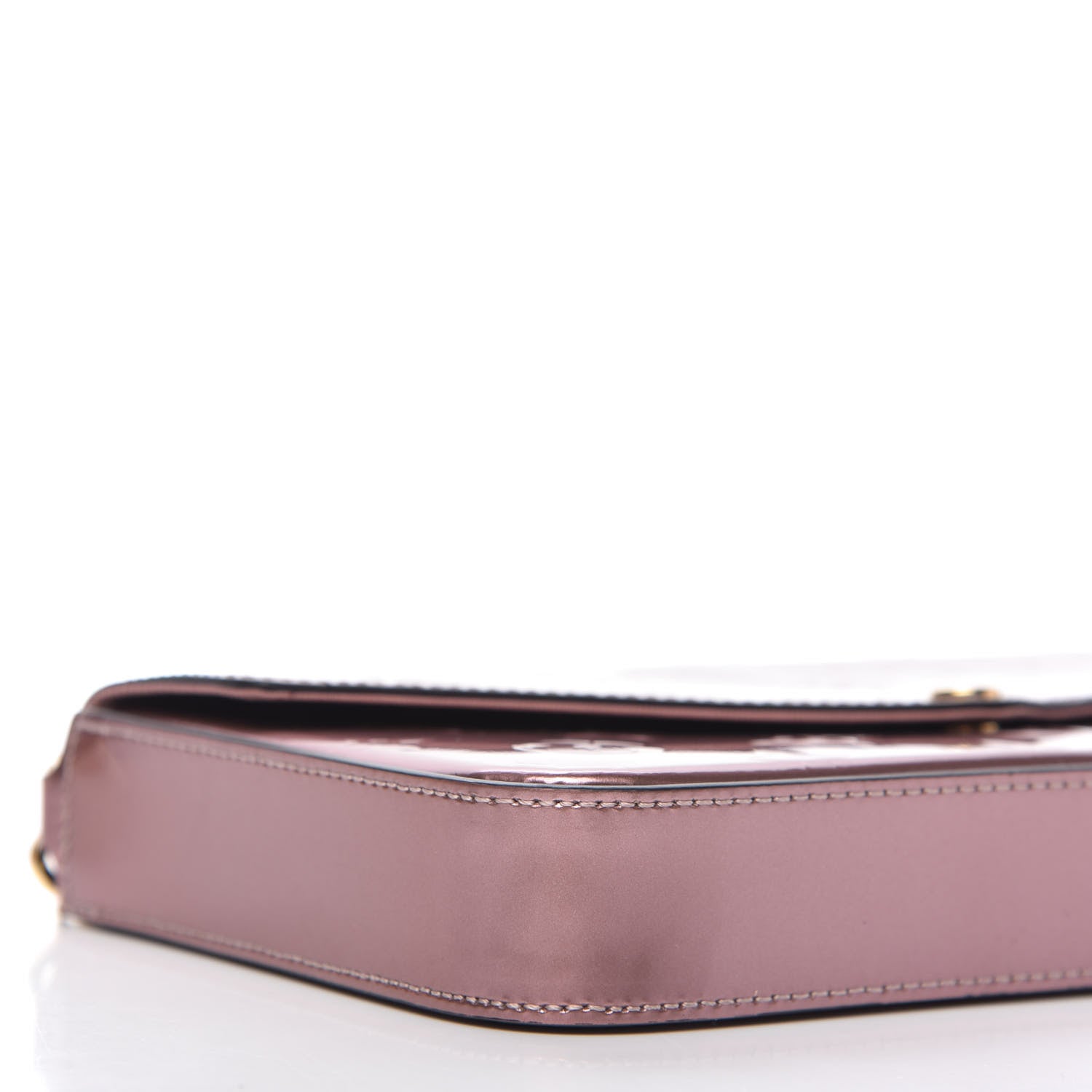 Louis Vuitton Vernis Pochette Felicie Chain Wallet Metallic Pale Pink 7 of 10