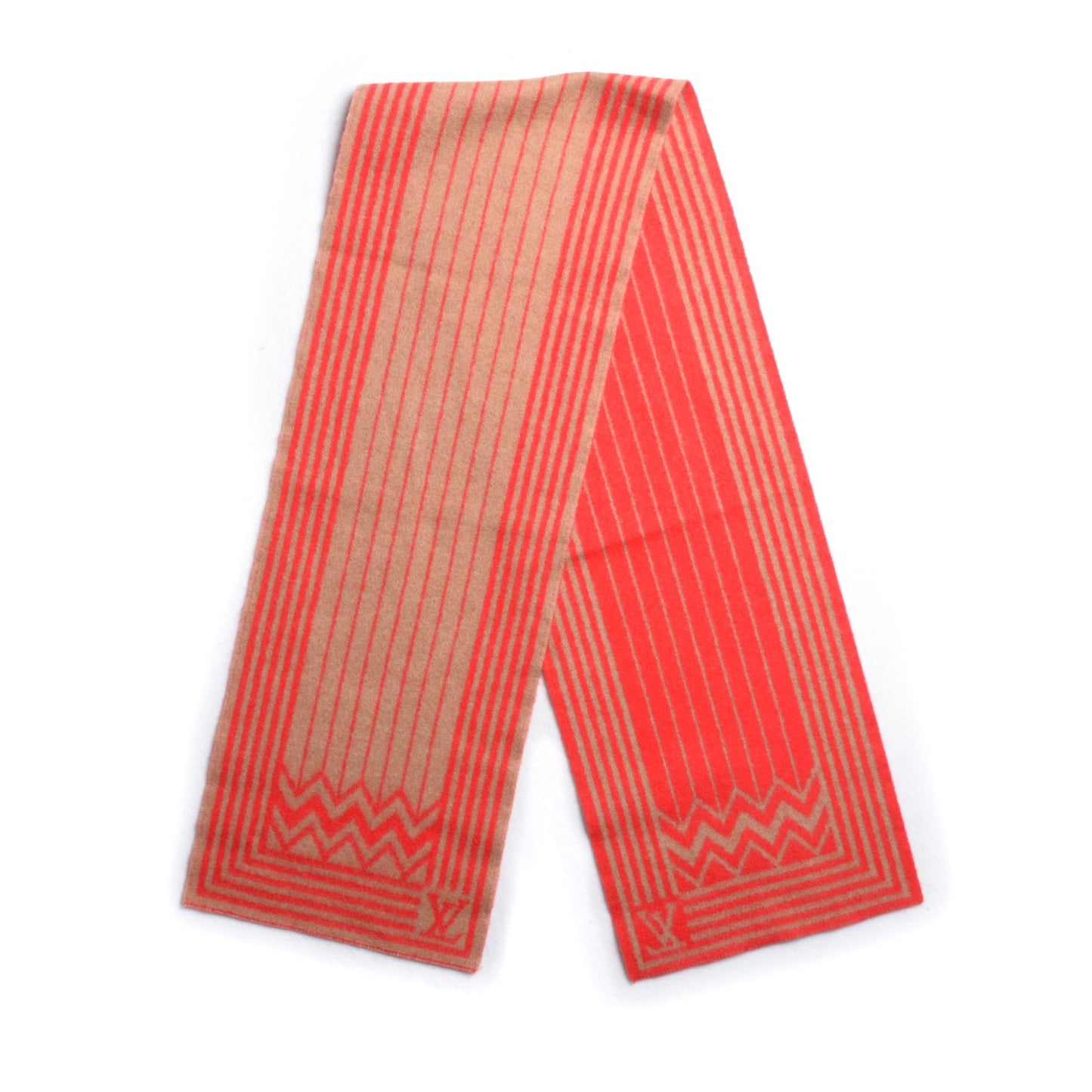 Lambswool Cashmere Karakoram Scarf Rouge Camel