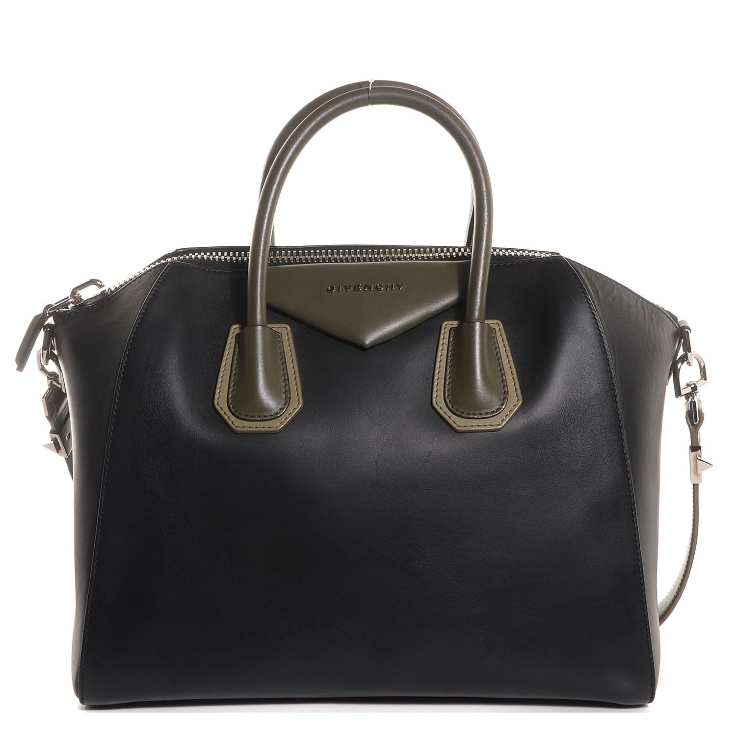 Givenchy Smooth Calfskin Medium Tri-Color Antigona Black Green 1 of 10