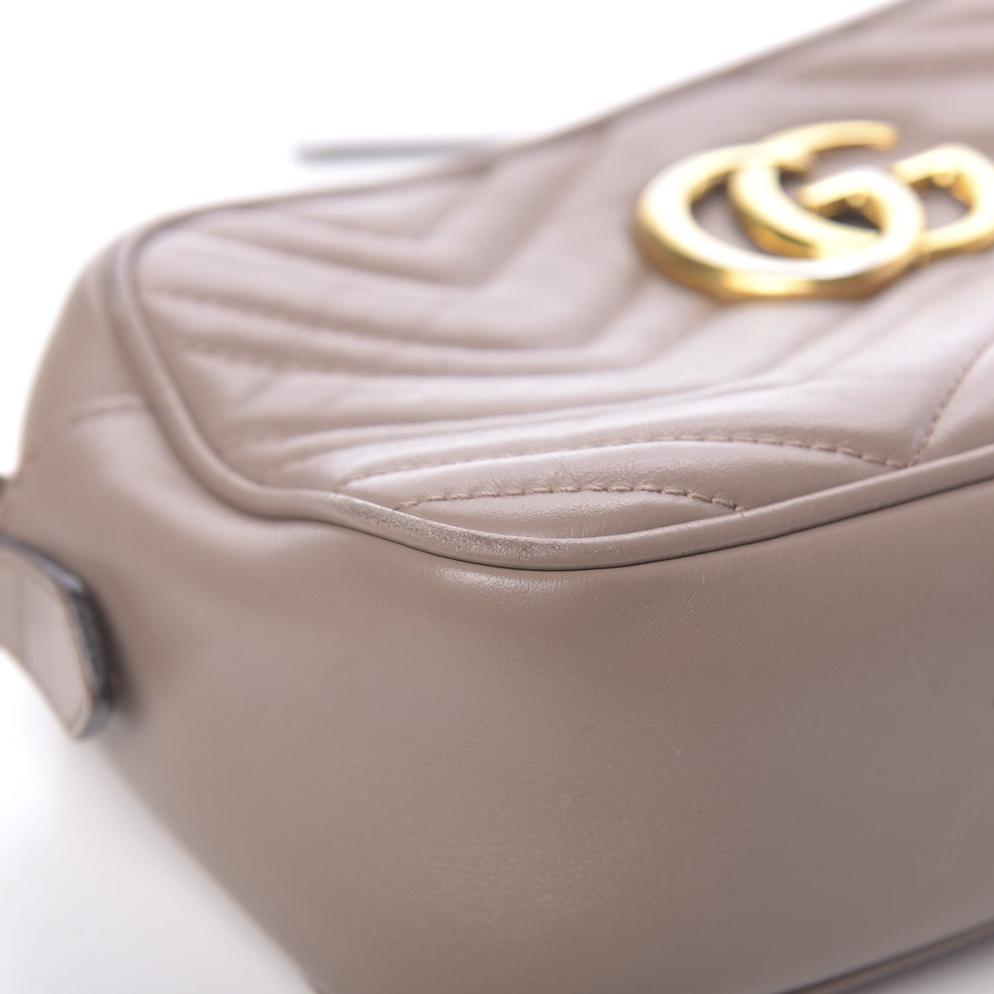 Calfskin Matelasse Small GG Marmont Chain Shoulder Bag Porcelain Rose