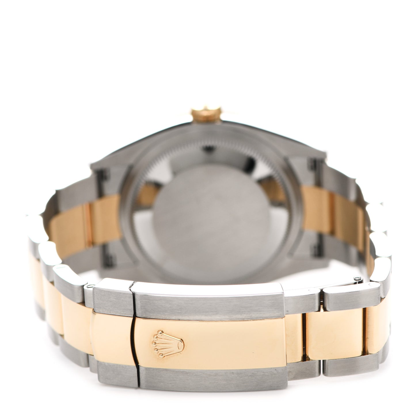 Stainless Steel 18K Yellow Gold 36mm Oyster Perpetual Datejust Watch Golden Fluted 126233