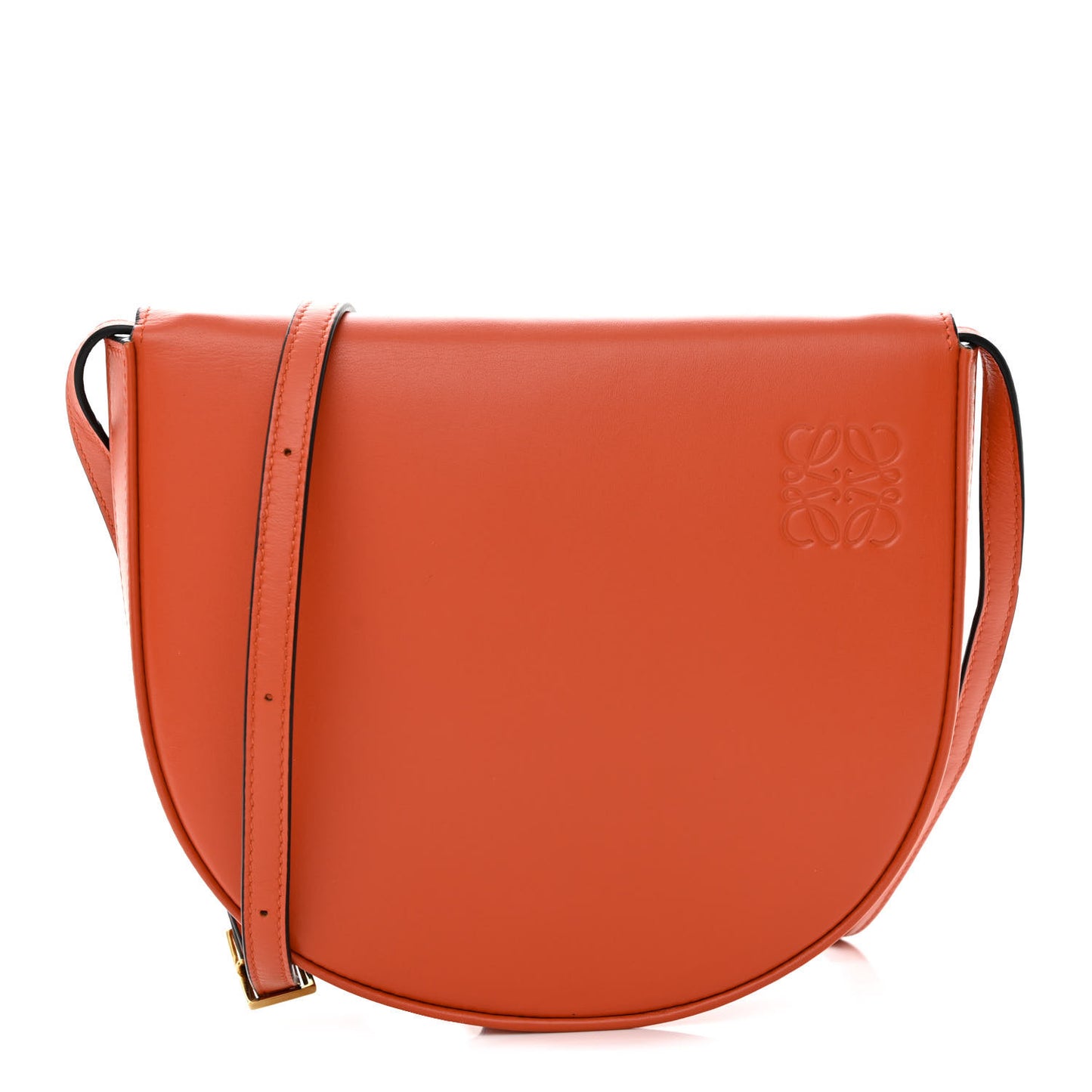 Soft Calfskin Heel Bag Orange