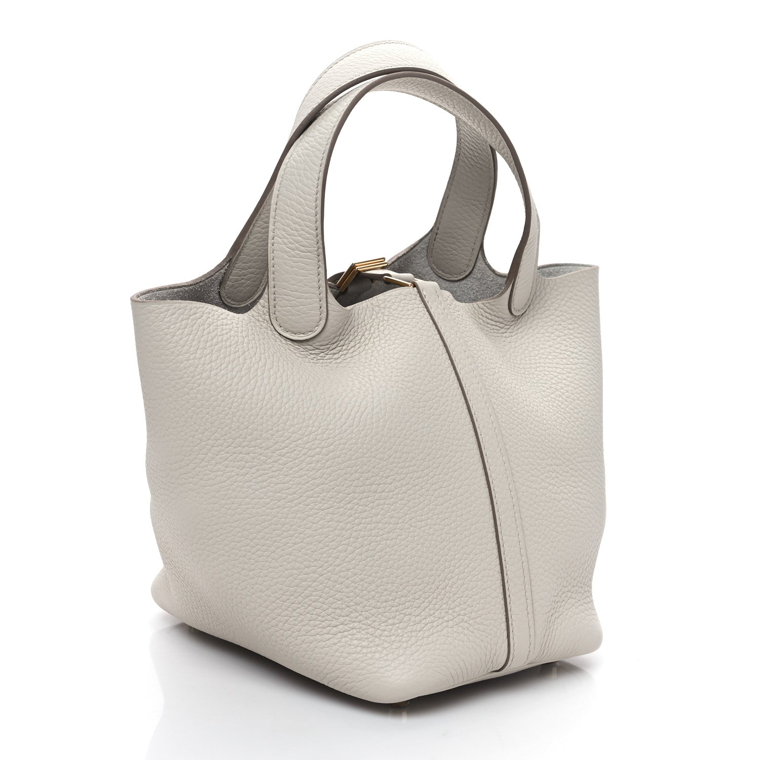 エルメス Hermès Micro Picotin Lock 14 Gris Perle Matte Alligator with Gold
