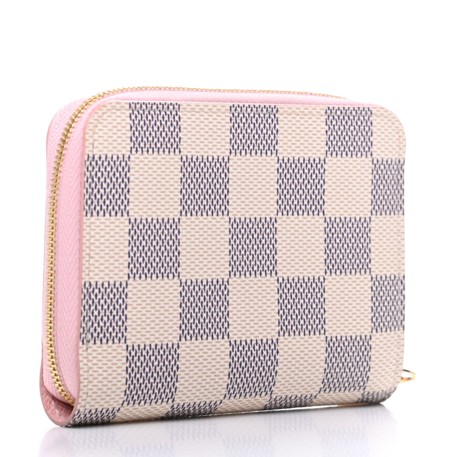 Louis Vuitton Damier Azur Zippy Coin Purse Rose Ballerine 3 of 9