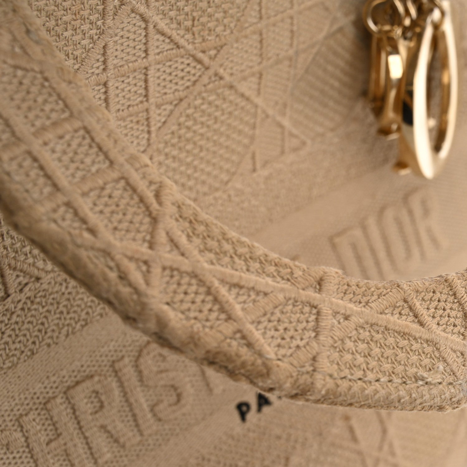 Christian Dior Canvas Embroidered Medium Lady D-Lite Beige 20 of 22