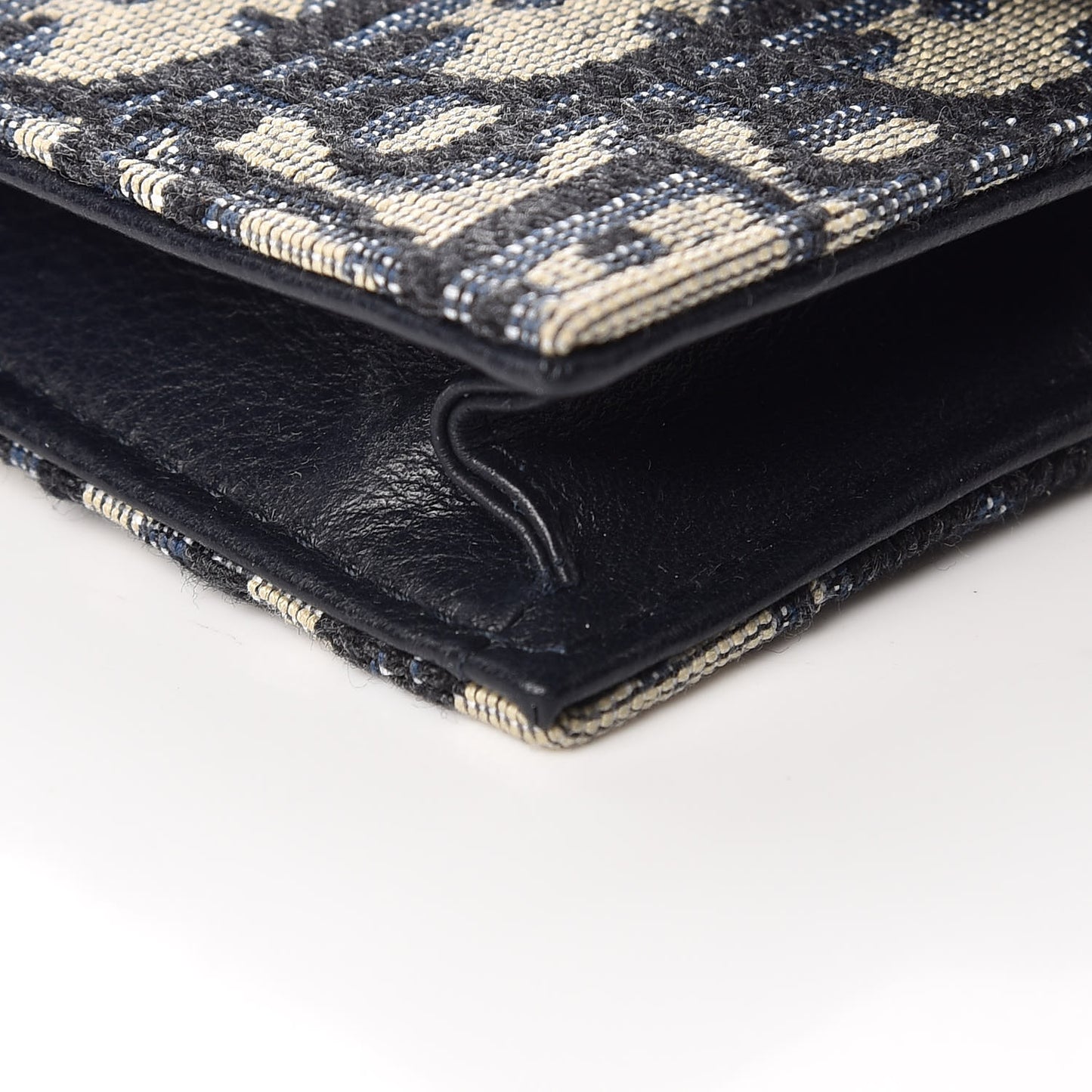 Oblique Saddle Card Holder Blue