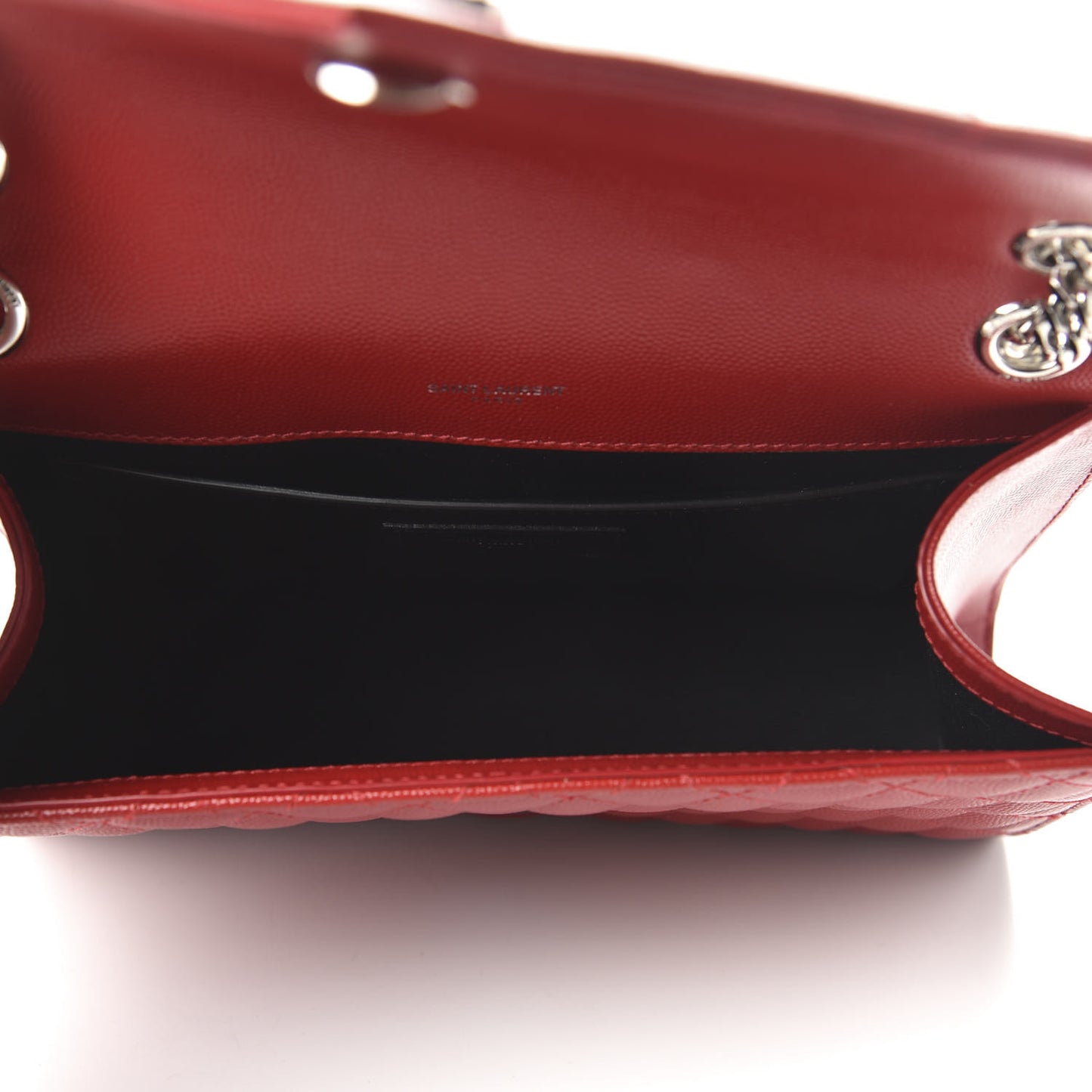 Grain De Poudre Textured Mixed Matelasse Triquilt Medium Monogram Satchel New Red