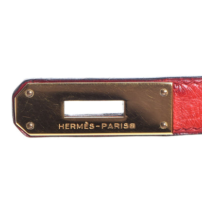 Hermes Ostrich Kelly Sellier 28 Rouge Vif 19 of 36