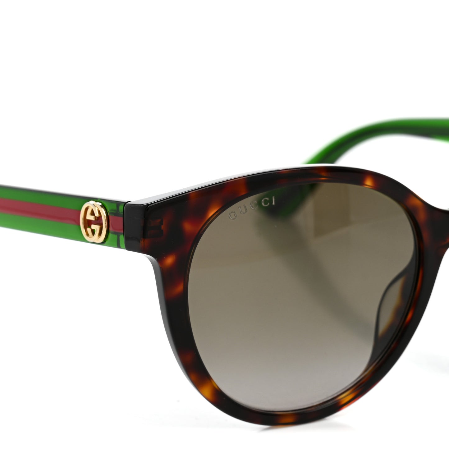 Acetate Round Web Sunglasses GG0702SKN Tortoise