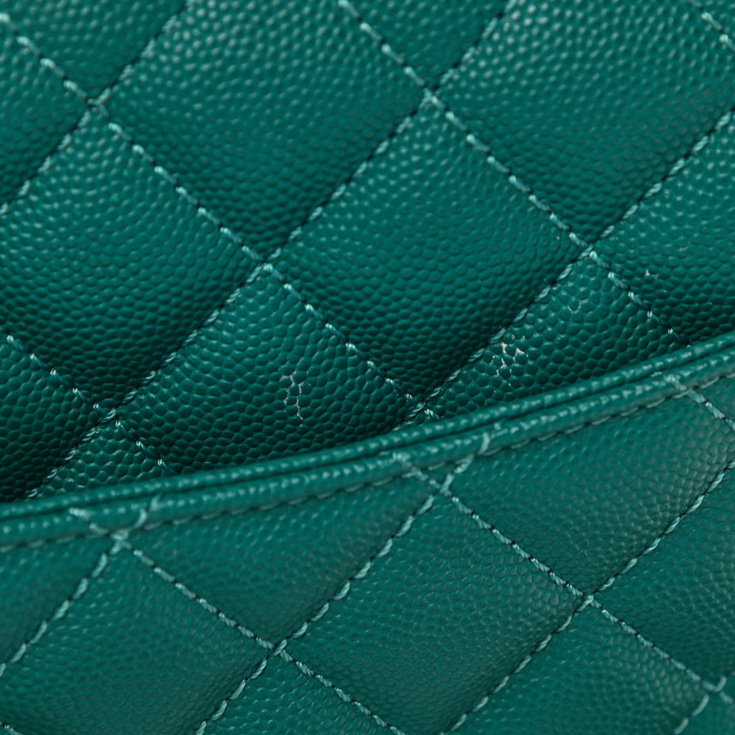 Chanel Caviar Quilted Small Coco Handle Flap Dark Turquoise 6 of 6