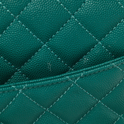 Chanel Caviar Quilted Small Coco Handle Flap Dark Turquoise 6 of 6