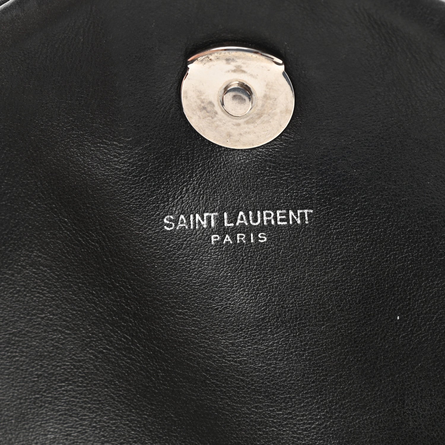 Saint Laurent Calfskin Y Quilted Monogram Medium Loulou Satchel Black 6 of 12