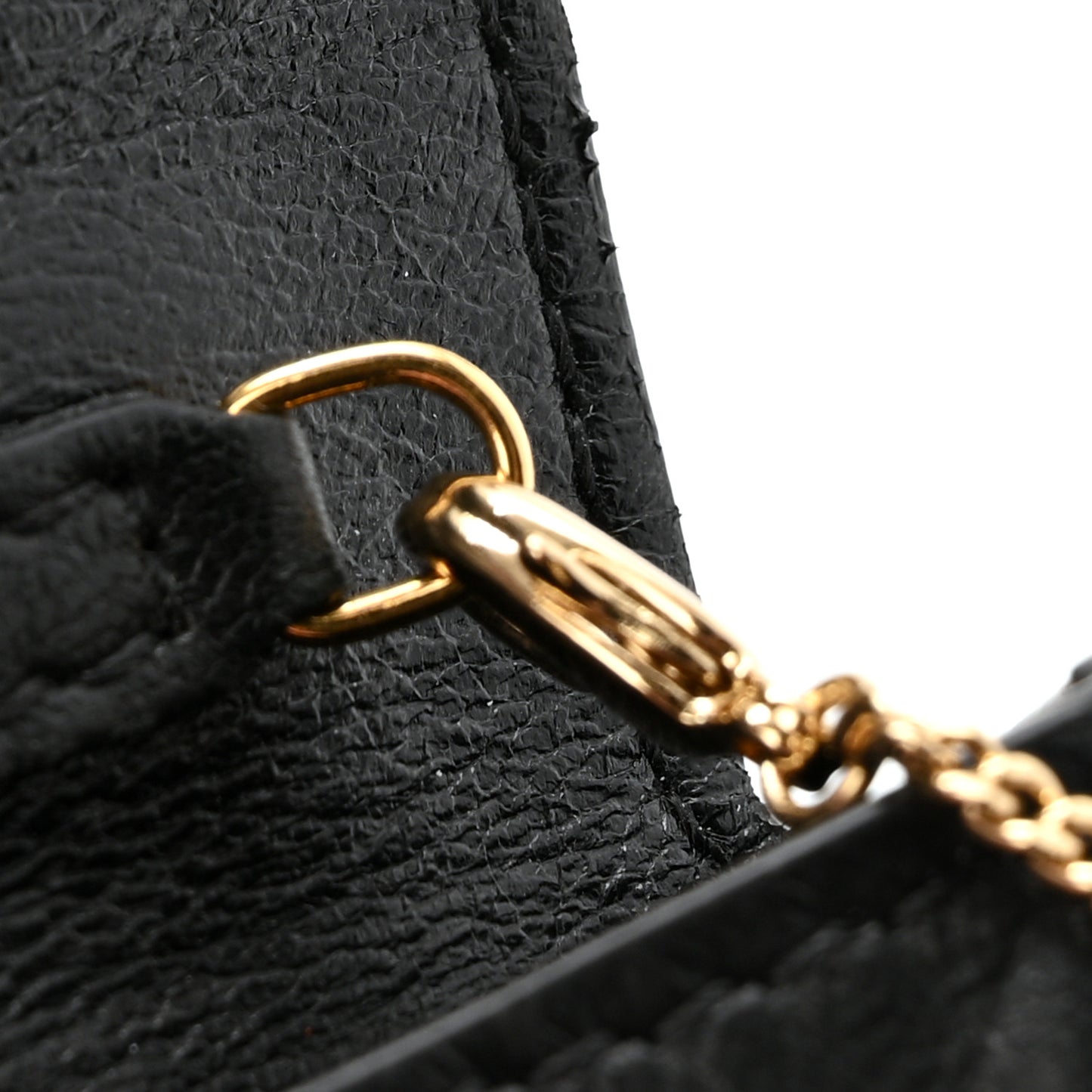 Nappa Matisse FF Embossed Nano Baguette Charm Black