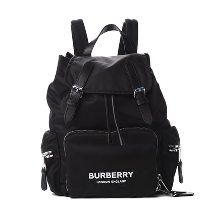 Burberry Nylon Logo Print Medium Rucksack Backpack Black 1 of 10